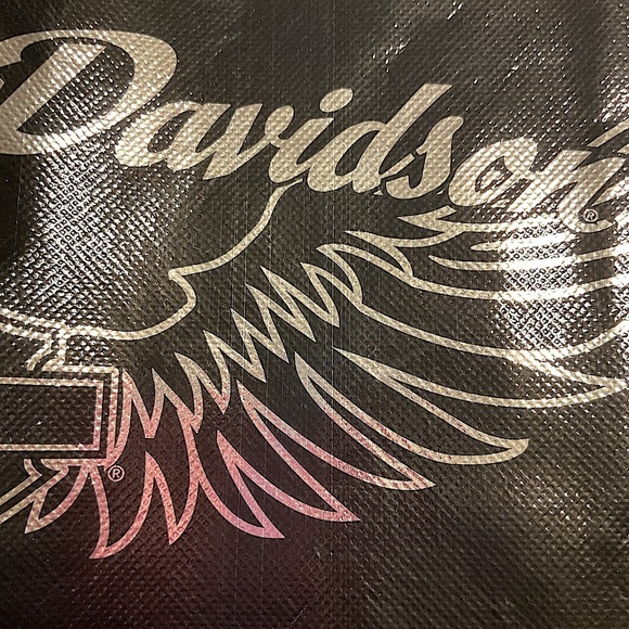 Harley-Davidson Black Winged Logo Bag reusable tote - Picture 5 of 6